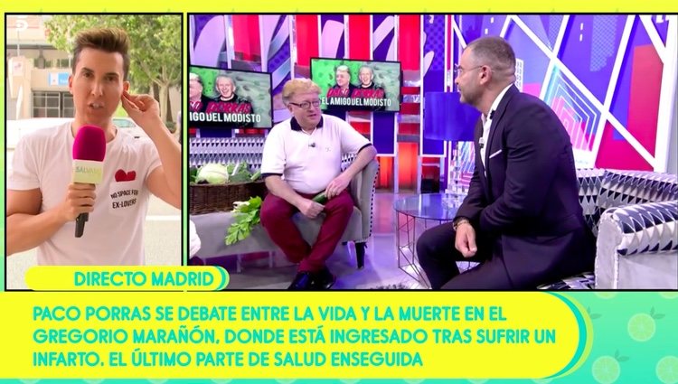 Omar Suárez dando la última hora sobre el estado de Paco Porras / Telecinco.es