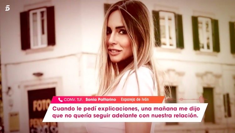 Sonia Pattarino hablando de su relación con Iván González / Telecinco.es