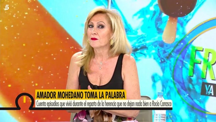 Rosa Benito contando lo que le dijo Rocío Jurado / Telecinco.es