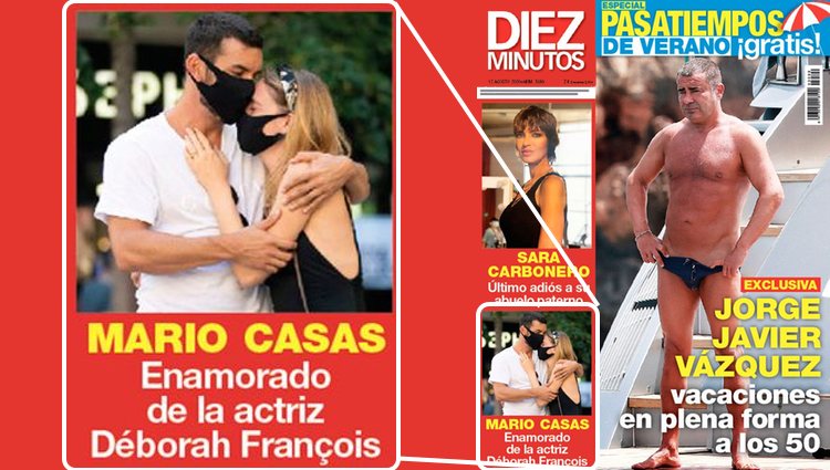 María Casas y Déborah François, pillados en Barcelona en la revista Diez Minutos