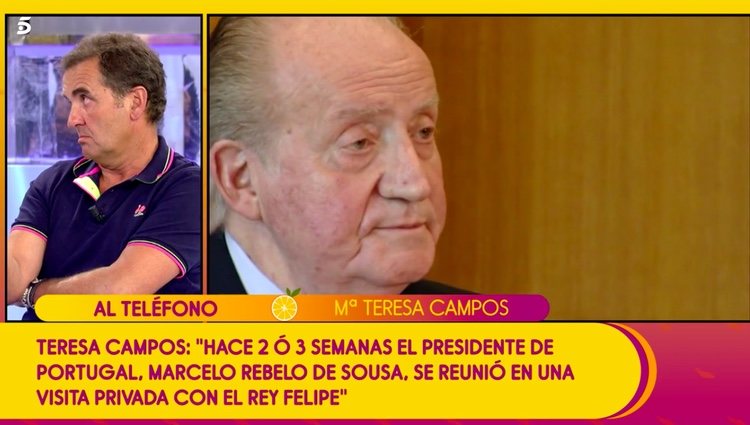 Antonio Montero y María Teresa Campos hablando del destino del Rey Emérito / Telecinco.es
