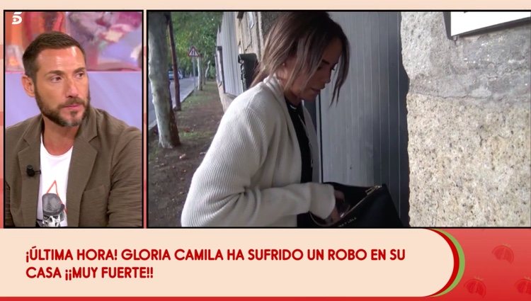 Antonio David explicando el robo en casa de Gloria Camila / Telecinco.es