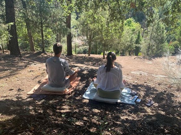 Paz Padilla meditando | Instagram