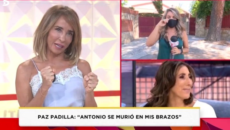 María Patiño contando lo que vivió con la muerte de su padre / Telecinco.es