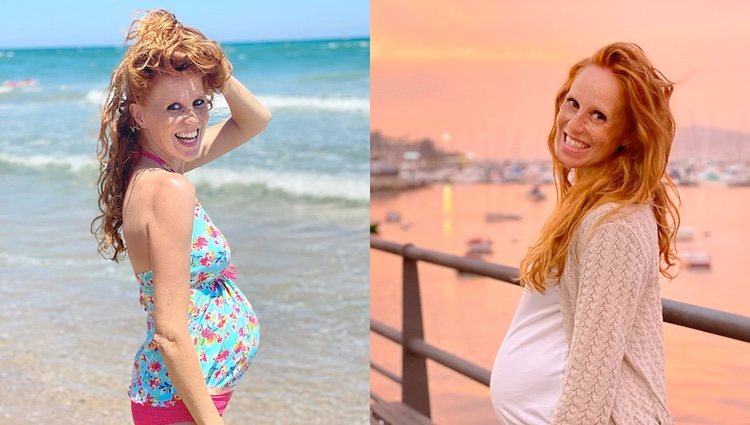 María Castro luciendo embarazo a lo largo del verano / Instagram