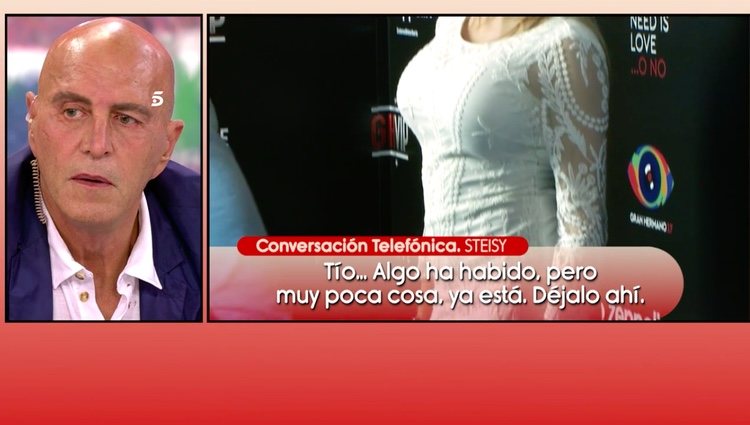 Kiko Matamoros explicando las palabras de Steisy / Telecinco.es
