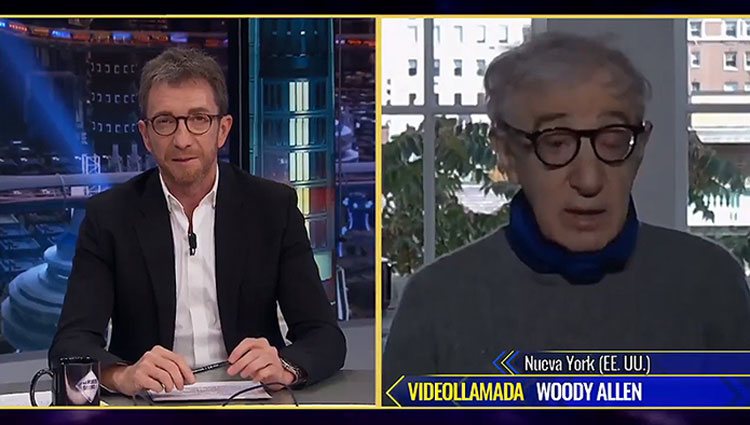 Woody Allen hablando con Pablo Motos en 'El Hormiguero'/ Foto: Antena 3