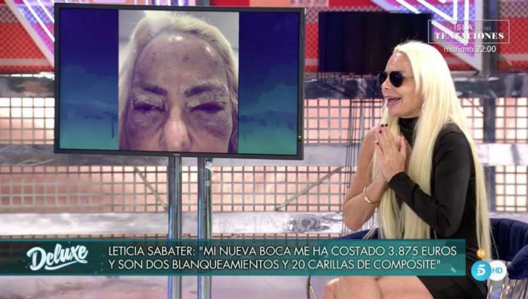 Leticia Sabater en el plató de 'Sábado deluxe'/ Foto: telecinco.es