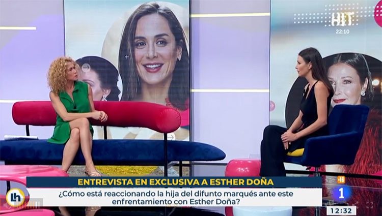 Esther Doña hablando de su relación con Tamara Falcó/ Foto: La 1