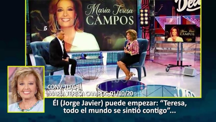 María Teresa diciendo cómo empezar la entrevista / Telecinco.es
