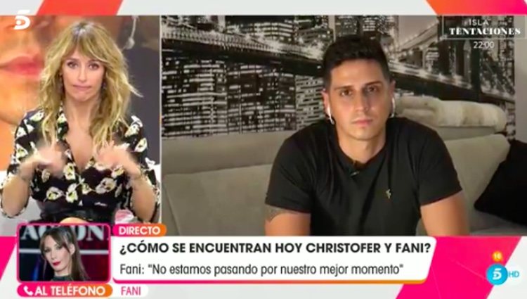 Christofer y Fani en 'Viva la vida' tras el polígrafo del 'Deluxe' / Telecinco.es