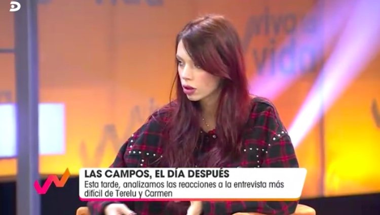 Alejandra Rubio opinando de la entrevista de su abuela / Telecinco.es