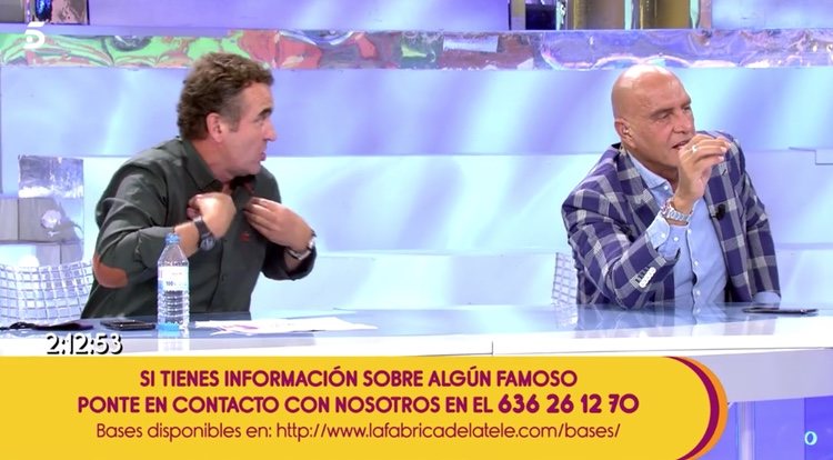 Kiko Matamoros y Antonio Montero discutiendo en 'Sálvame'/ Foto: telecinco.es