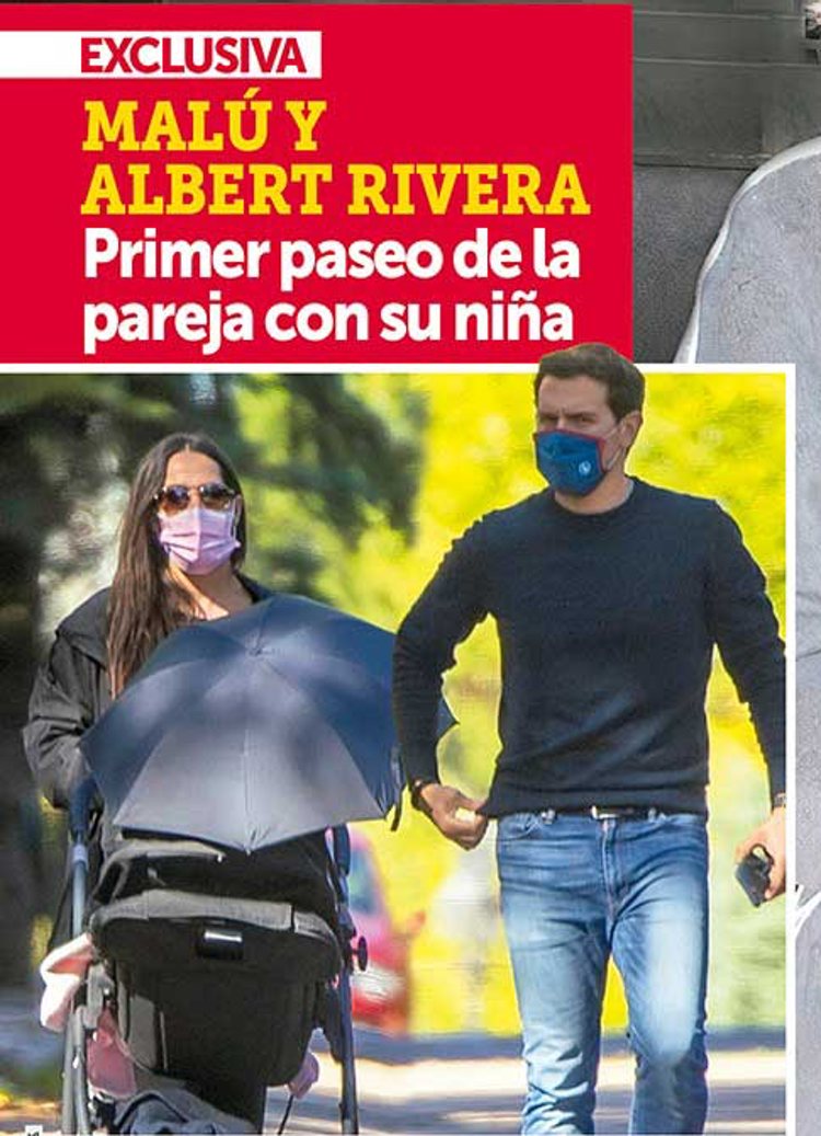 Malú y Albert Rivera paseando con su hija en las fotos exclusivas de Semana
