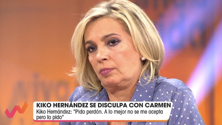 Carmen Borrego enfadada con Avilés | Foto: telecinco.es