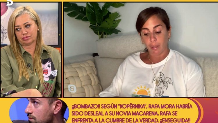 Anabel Pantoja disculpándose con Belén Esteban | Foto: telecinco.es
