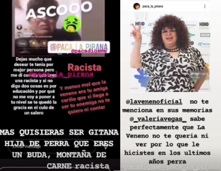 Saray carga duramente contra Paca La Piraña por un comentario racista | Fotos: Instagram