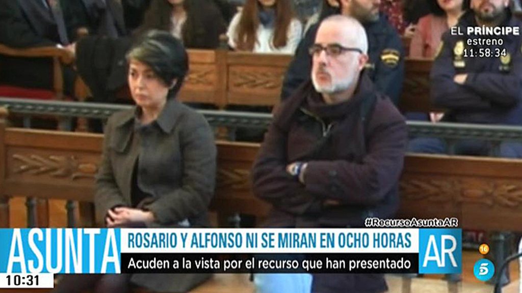 Rosario Porto y Alfoso Basterra durante el juicio | Foto: Telecinco.es