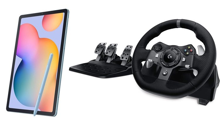 Tablet y volante para videojuegos