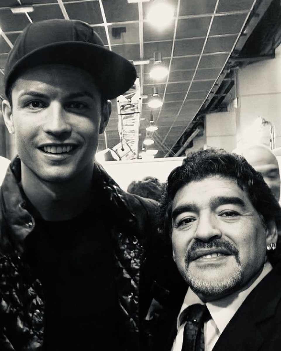 Cristiano Ronaldo con Maradona/ Foto: Instagram