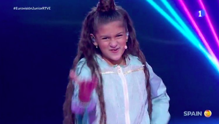 Soleá durante su actuación en Eurovisión Junior 2020 / RTVE.es