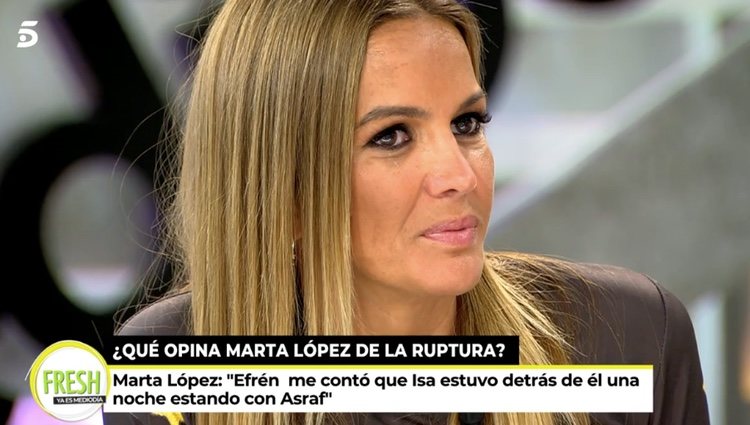 Marta López, muy triste por la ruptura | Foto: telecinco.es