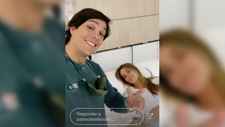 María Pombo y Pablo Castellano horas antes del nacimiento de Martín / Instagram