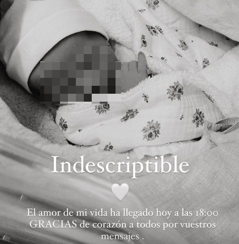 La imagen con la que María Pombo ha anunciado el nacimiento de su primer hijo Martín/ Foto: Instagram