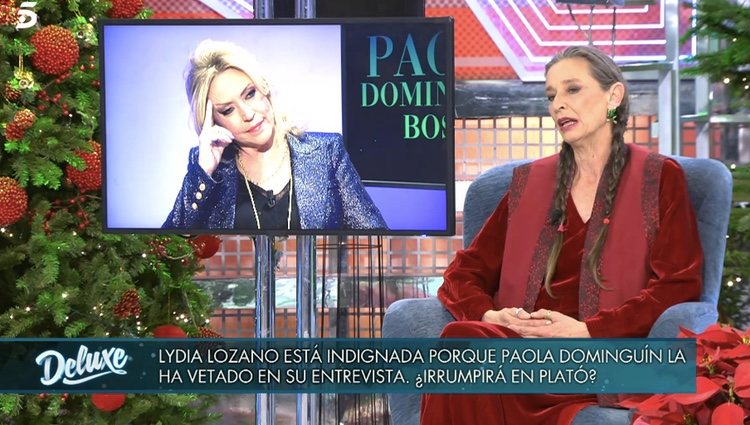 Lydia Lozano escucha desde fuera la entrevista | Foto: telecinco.es
