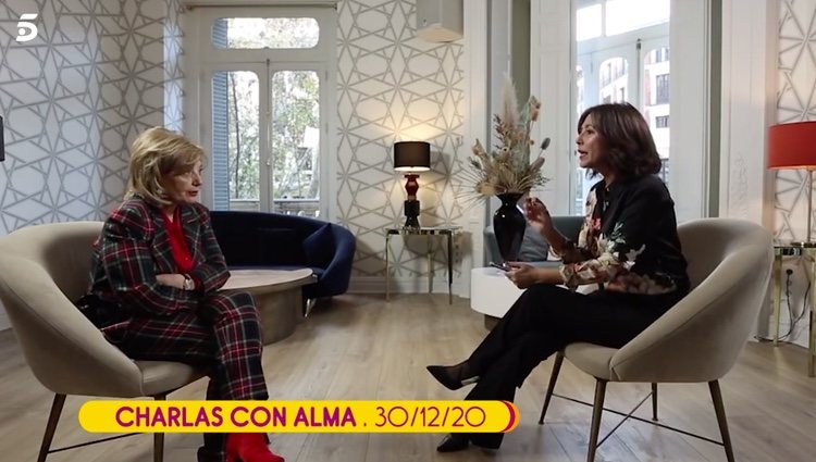 María Teresa Campos e Isabel Gemio durante la entrevista./Foto:Telecinco.es