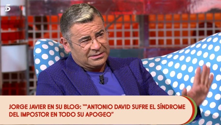 Jorge Javier Vázquez exponiendo su postura a Antonio David Flores / Telecinco.es