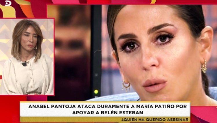 María Patiño escuchando las palabras de Anabel Pantoja / Telecinco.es