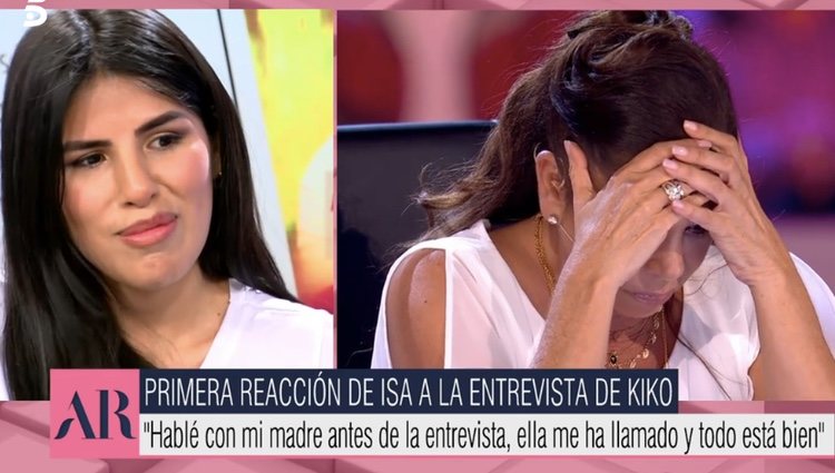 Isa Pantoja hablando de la situación de su madre | Foto: telecinco.es