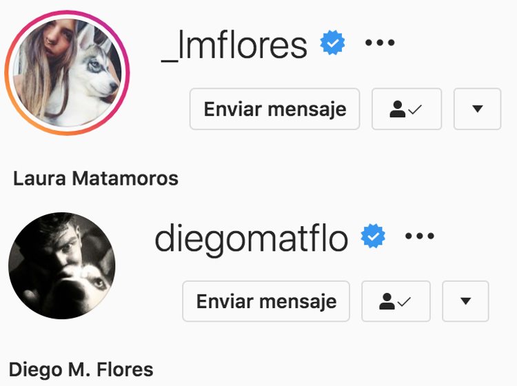 Laura Matamoros y Diego tampoco se llaman Matamoros | Foto: Instagram