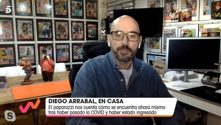 Diego Arrabal contando cómo se contagió de Covid / Telecinco.es