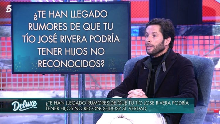 Canales Rivera contestando a las preguntas sobre su tío 'Riverita' / Telecinco.es