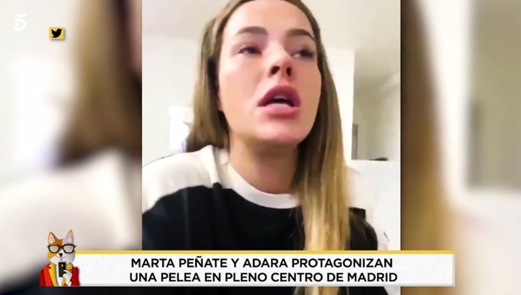Marta Peñate hablando de su encontronazo con Adara Molinero / Telecinco.es