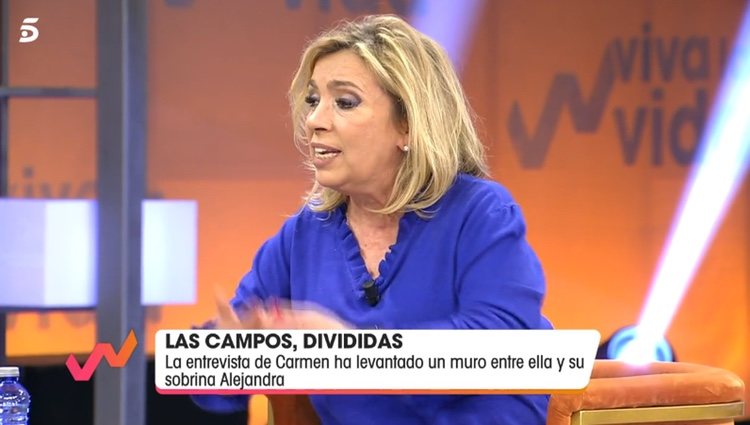 Carmen Borrego respondiendo a las palabras de Terelu Campos / Telecinco.es