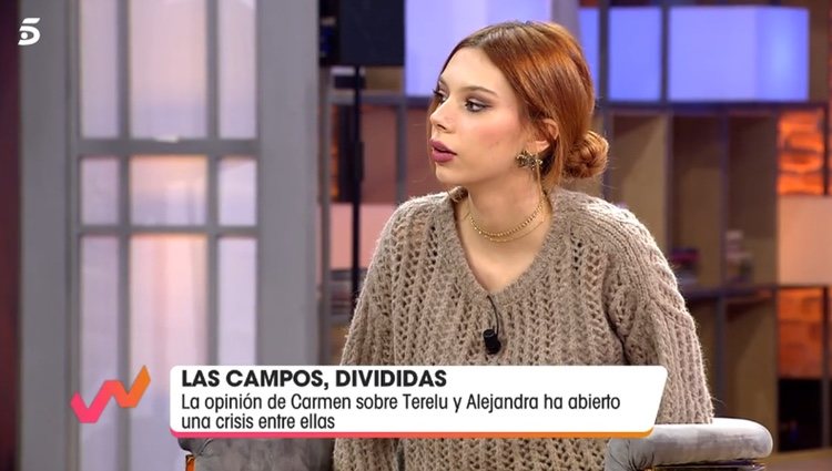 Alejandra Rubio sacando la cara por su madre Terelu Campos / Telecinco.es
