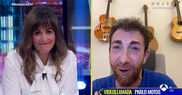 Nuria Roca hablando con Pablo Motos por videollamada/ Foto: Antena 3