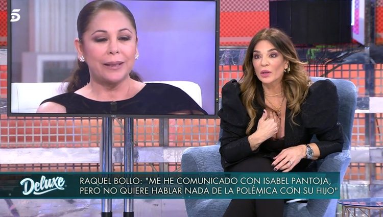 Raquel Bollo hablando de cómo se encuentra Isabel Pantoja / Telecinco.es