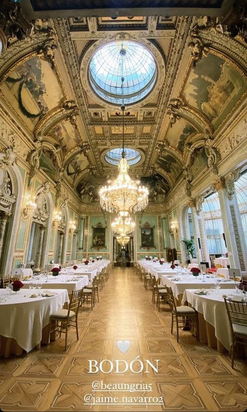 El increíble salón del casino de Madrid en el que se celebró la boda/ Foto_ Instagram