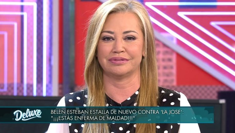 Belén Esteban lanzando su advertencia a Campanario / Telecinco.es