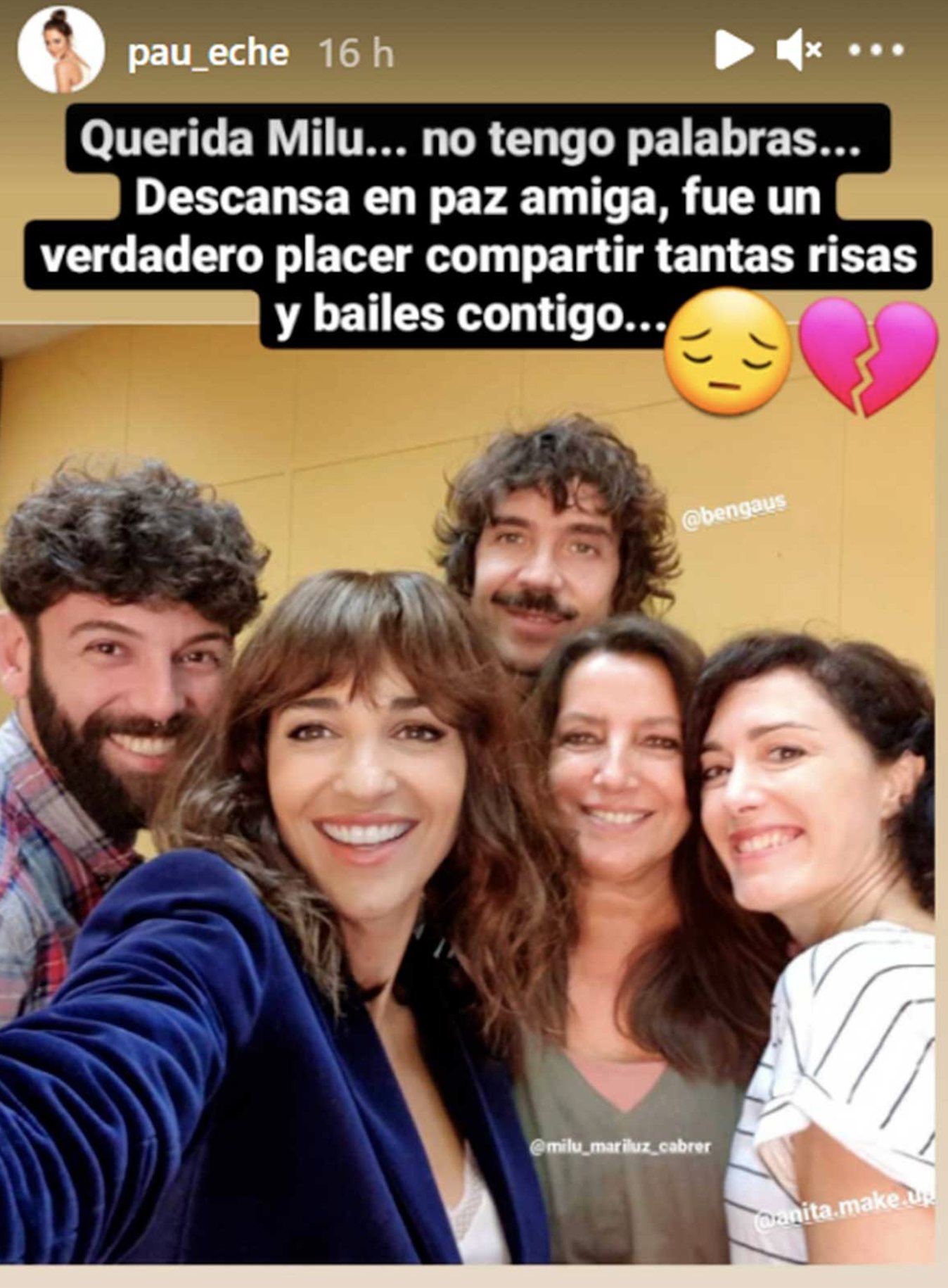 Paula Echevarría despide a su amiga Milu/ Foto: Instagram