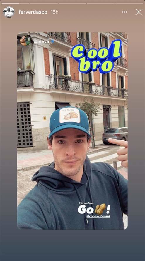 Íñigo Onieva, llevando una gorra de la marca de Fernando Verdasco/ Foto: Instagram