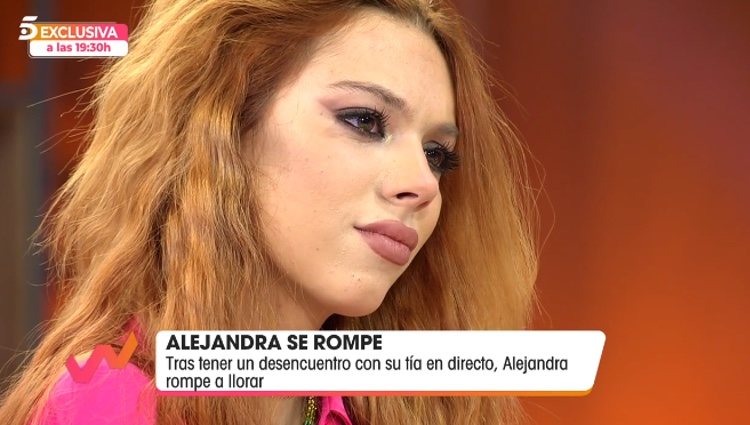 Alejandra Rubio no ha podido evitar las lágrimas en 'Viva la vida' / Telecinco.es