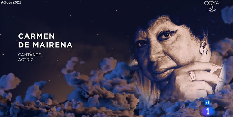 Carmen de Mairena en el 'In memoriam' de los Goya 2021