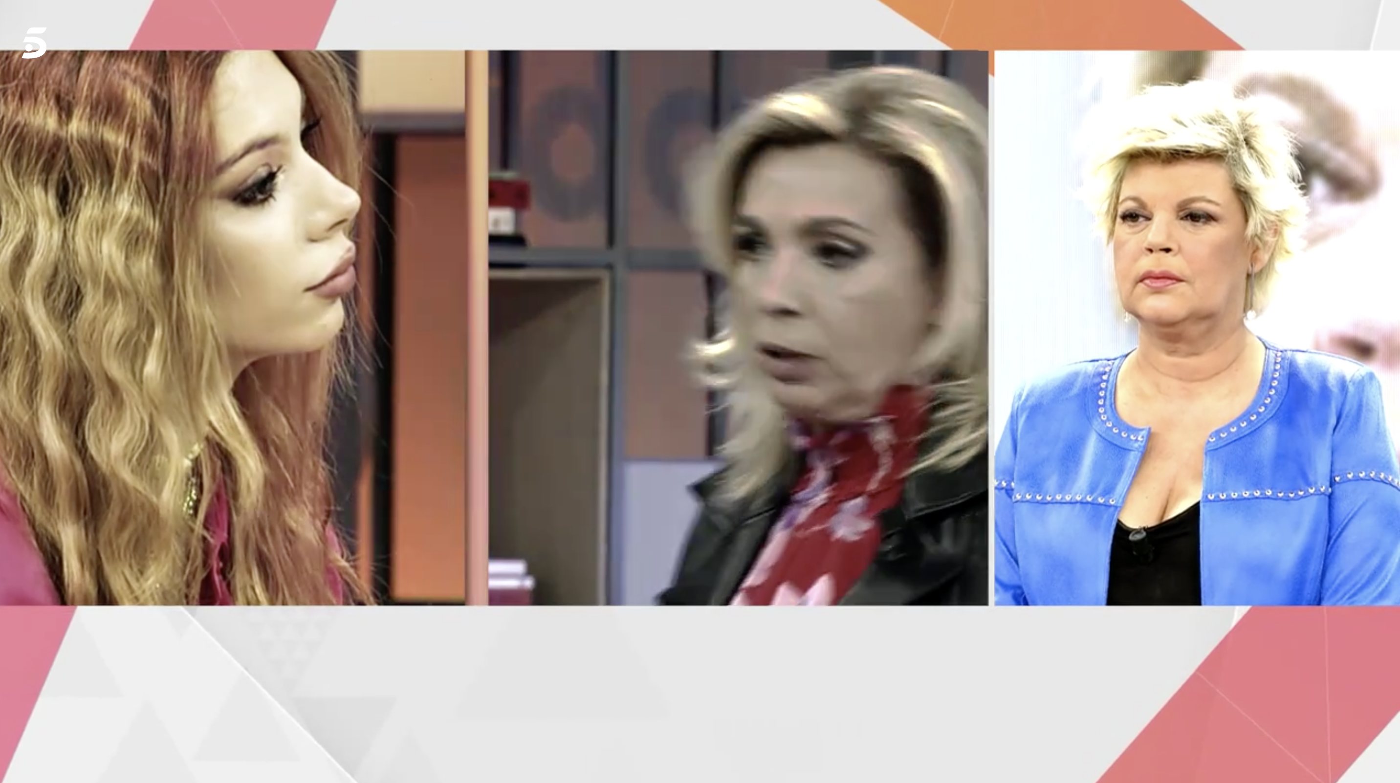 Terelu Campos, muda ante la bronca de Alejandra Rubio y Carmen Borrego | Foto: Telecinco.es
