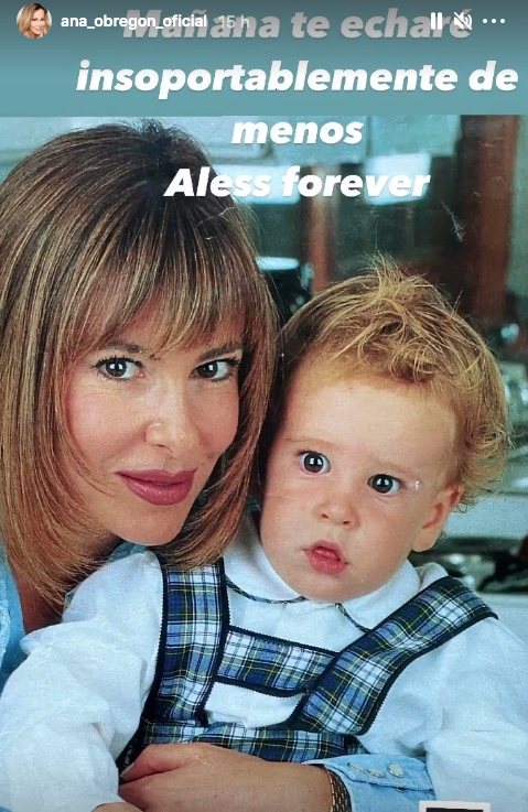 Ana Obregón con su hijo Álex Lequio cuando era pequeño/ Foto: Instagram