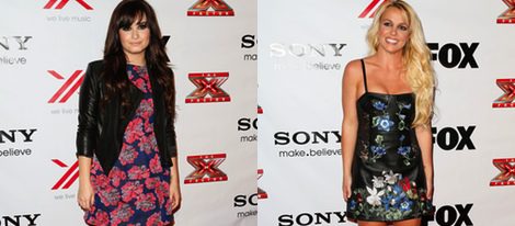 Demi Lovato y Britney Spears en una fiesta de 'The X Factor'